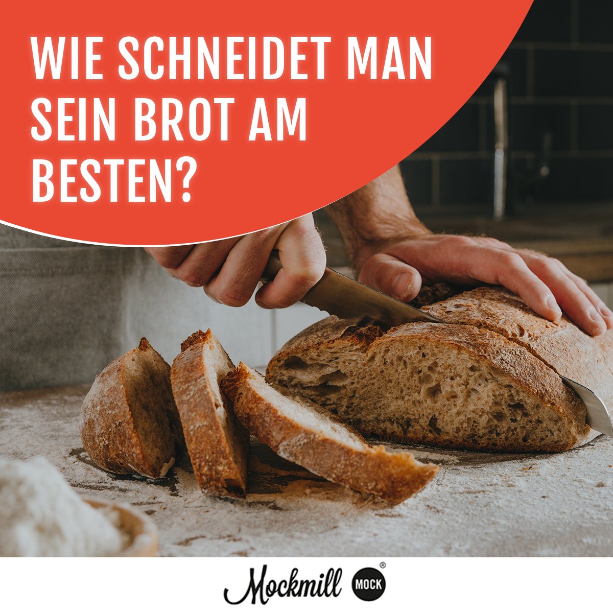 mockmill's tweet photo. What is the best way to cut your bread? A sharp bread knife makes it easy to cut the bread into even slices. If you like it a little more playful, choose the cross cut, ideal for bread types with a firm crust. The diagonal cut gives an elegant shape to oblong breads. https://t.co/xysnHX3o6g