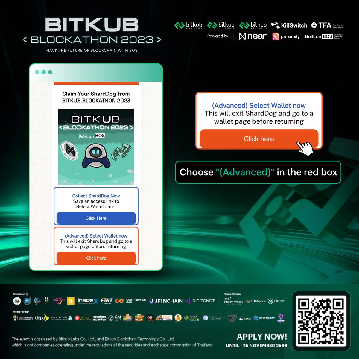 🌟 How to deploy BOS component 🌟

💚#Bitkub together with #NEAR Protocol and our business partners would like to invite all developers with a strong passion to design your dream projects

🔥BITKUB BLOCKATHON 2023 I HACK THE FUTURE OF BLOCKCHAIN WITH BOS🔥

⏰Registration is now