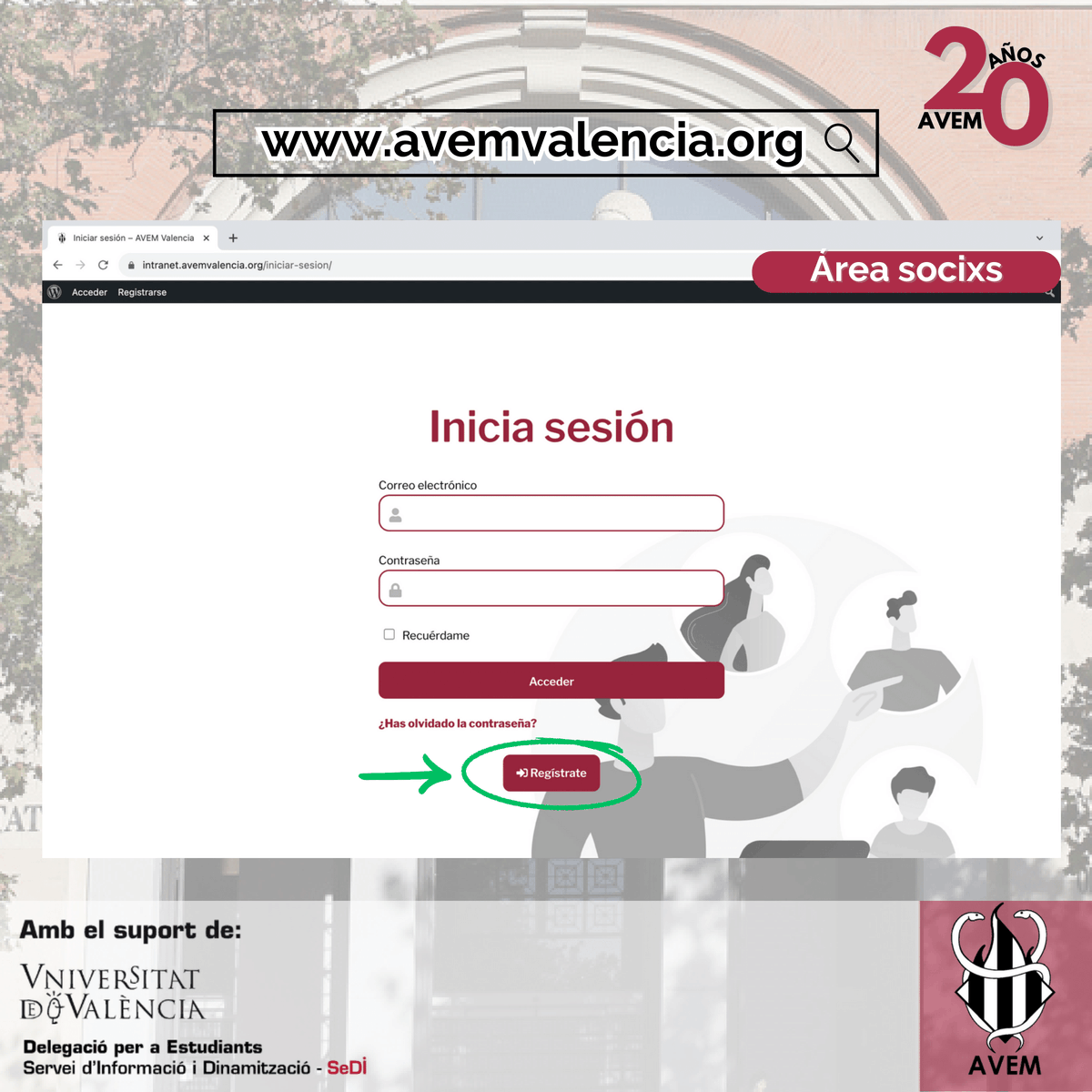 Estem de renovació!

Ja està disponible el nou web d'AVEM, actualitzat i ple de novetats per a vosaltres!!🤩🥼🎓

A més, únicament per registrar-vos abans del 15 de desembre, guanyareu 3 punts pel vostre proper intercanvi!!🌍✈️

🌐 Accediu des de: avemvalencia.org