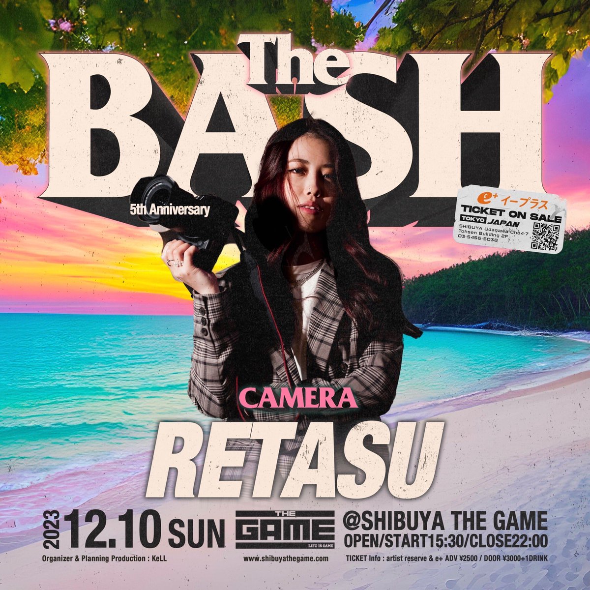 kakeru_kell's tweet photo. THE BASH
【CAMERA】
RETASU @rc99_a 

今回のBASHの中では1番古い付き合いのれたちん、未だに彼女を『れたちん』と呼ぶのは俺だけらしい…
イベントの主催もやっちゃうパワフルカメラマンです！！
当日はオシャレして来て彼女を見つけたら皆様ぜひ『れたちん！写真撮って！』って声かけてください！ https://t.co/gkvi48UjPz