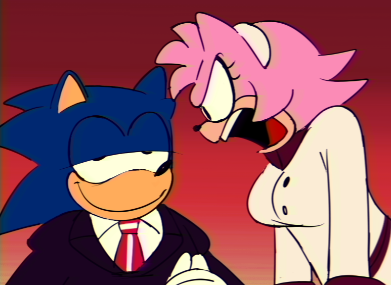 Sonikku_Blue_'s tweet photo. 🔵:"Nah...I'll just sell them."
🌹:"WHAT?!"

#mafiasonicau #SonicTheHedgehog #AmyRose https://t.co/UHQ8sSsQmj