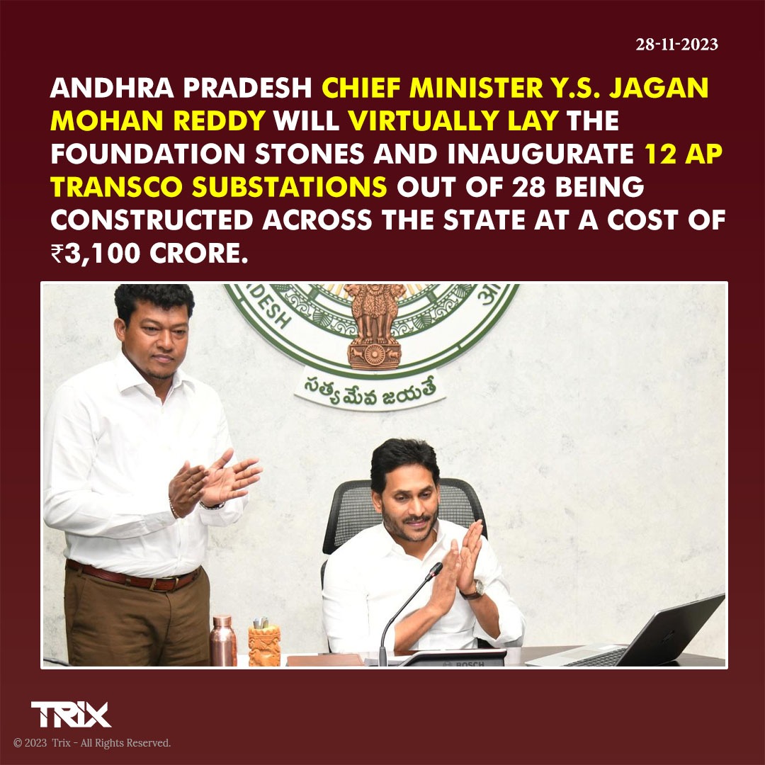 'AP Chief Minister Jagan Mohan Reddy Inaugurates 12 Transco Substations Virtually'

#YSJaganMohanReddy #APTransco #InfrastructureDevelopment #FoundationStone #Inauguration #AndhraPradesh #PowerGrid #StateDevelopment #PublicInfrastructure #EnergyProject #trixindia