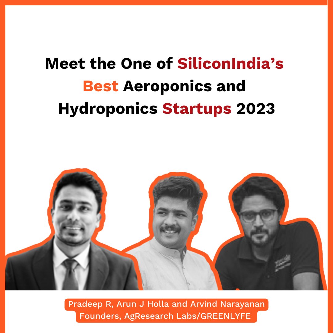 nsrcel's tweet photo. Here's congratulating AgResearch Labs on making it to Silicon India Magazine's list of Top 10 Hydroponics and Aeroponics Startups in India ππ
#startup #NSRCEL #IIMB #Velocity #Growth #Hydroponics #Aeroponics #Sustainablepractices #Greens #HealthyProduce https://t.co/PySYxLHFYD