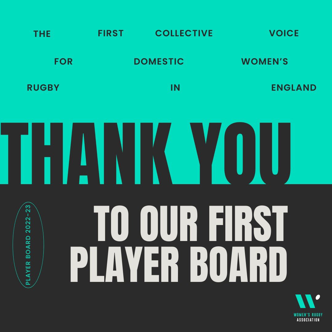 Before announcing this season’s WRA Player Board, a huge thanks goes to the inaugural Reps for their support. Last season we set up the first collective player voice for league & are proud of the progress made together in collaboration with @ThePWR & @EnglandRugby ✊