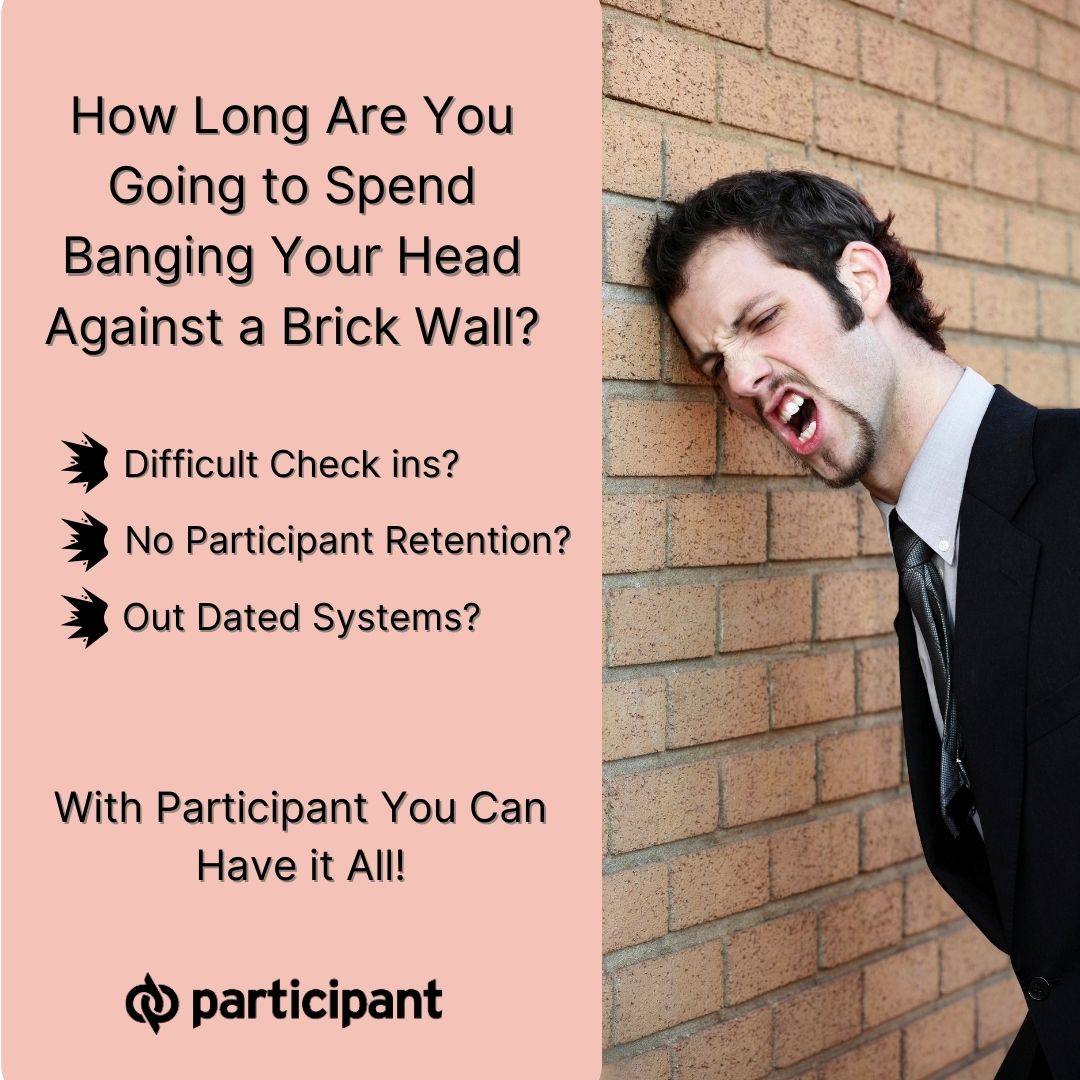 LetsRegUK's tweet photo. Hit a brick wall preventing your business from succeeding? 

Our Online booking system, can skip:
 - all those difficult check in processes
 - out dated booking systems

Push through to success with Participant today!
https://t.co/Hpavsxgcve

#EventPlanning
#OnlineBookingSystem https://t.co/AQ6UEI9UYe