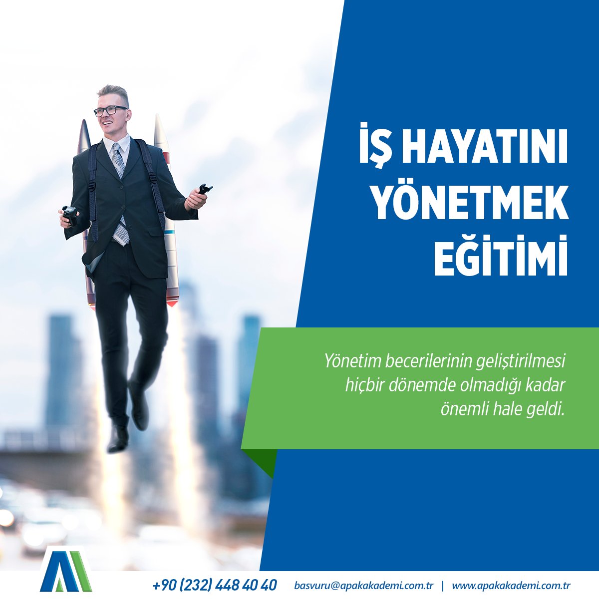 İŞ HAYATINI YÖNETMEK EĞİTİMİ
apakakademi.com.tr/is-hayatini-yo…

Bizlere ulaşabileceğiniz telefon numaralarımız:
+90 (850) 441 27 25
+90 (232) 479 28 28

apakakademi.com.tr
info@apakakademi.com.tr

#yönetimbecerileri #işyeriyönetimi #işhayatı #apakakademi