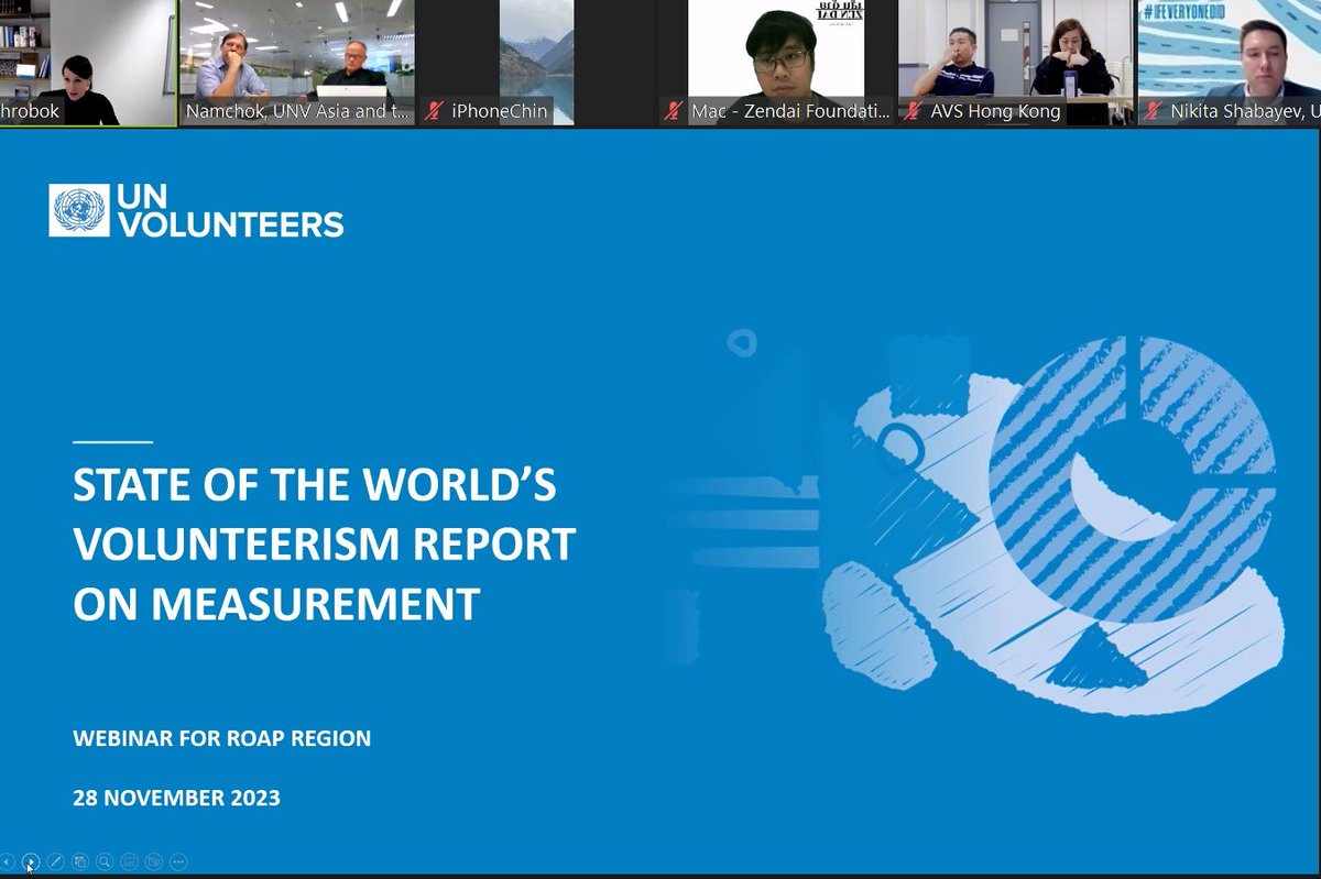 UNVAsiaPacific's tweet photo. The measurement of #volunteerism allows organizations and communities to assess the impact and effectiveness of #volunteer efforts.
@UNVAsiaPacific kicked off regional consultations with partners on the #SWVR2025 which will be on the theme of 'Measurement of volunteerism.' https://t.co/bg3mguISZn