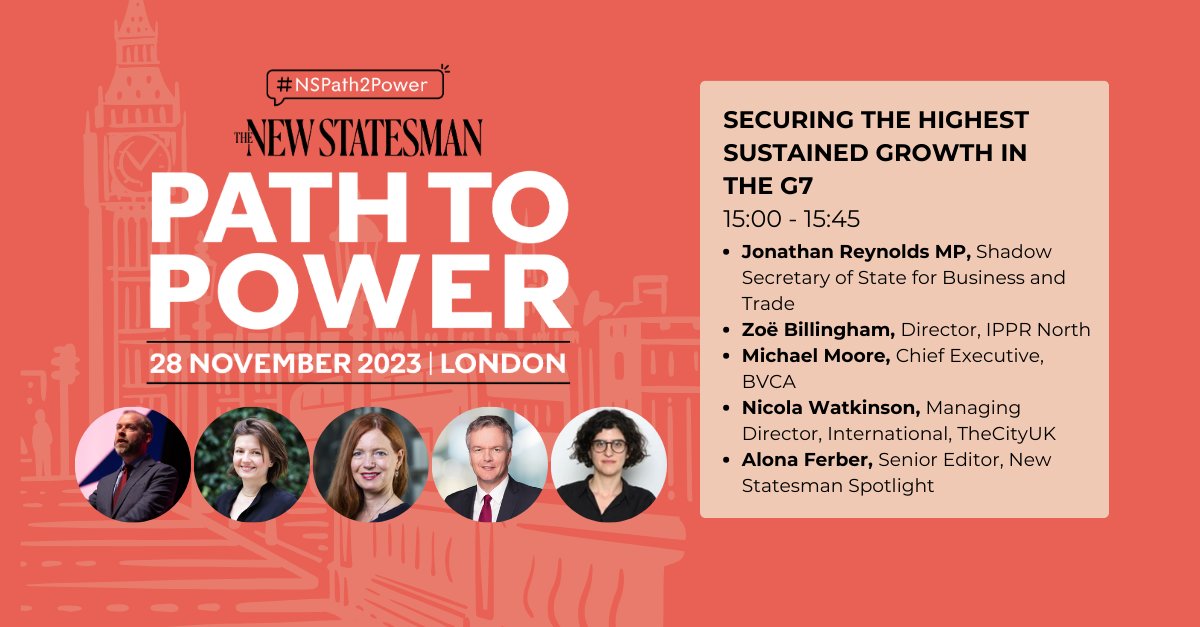 #NSPath2Power session: ‘Securing the highest sustained growth in the G7’ will be starting in 15 minutes