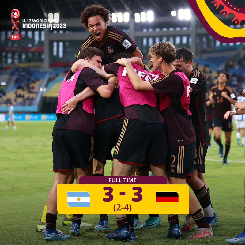 FIFAWorldCup's tweet photo. 🇩🇪 Germany wins one of the wildest matches you'll ever see to advance to the Final!

#U17WC