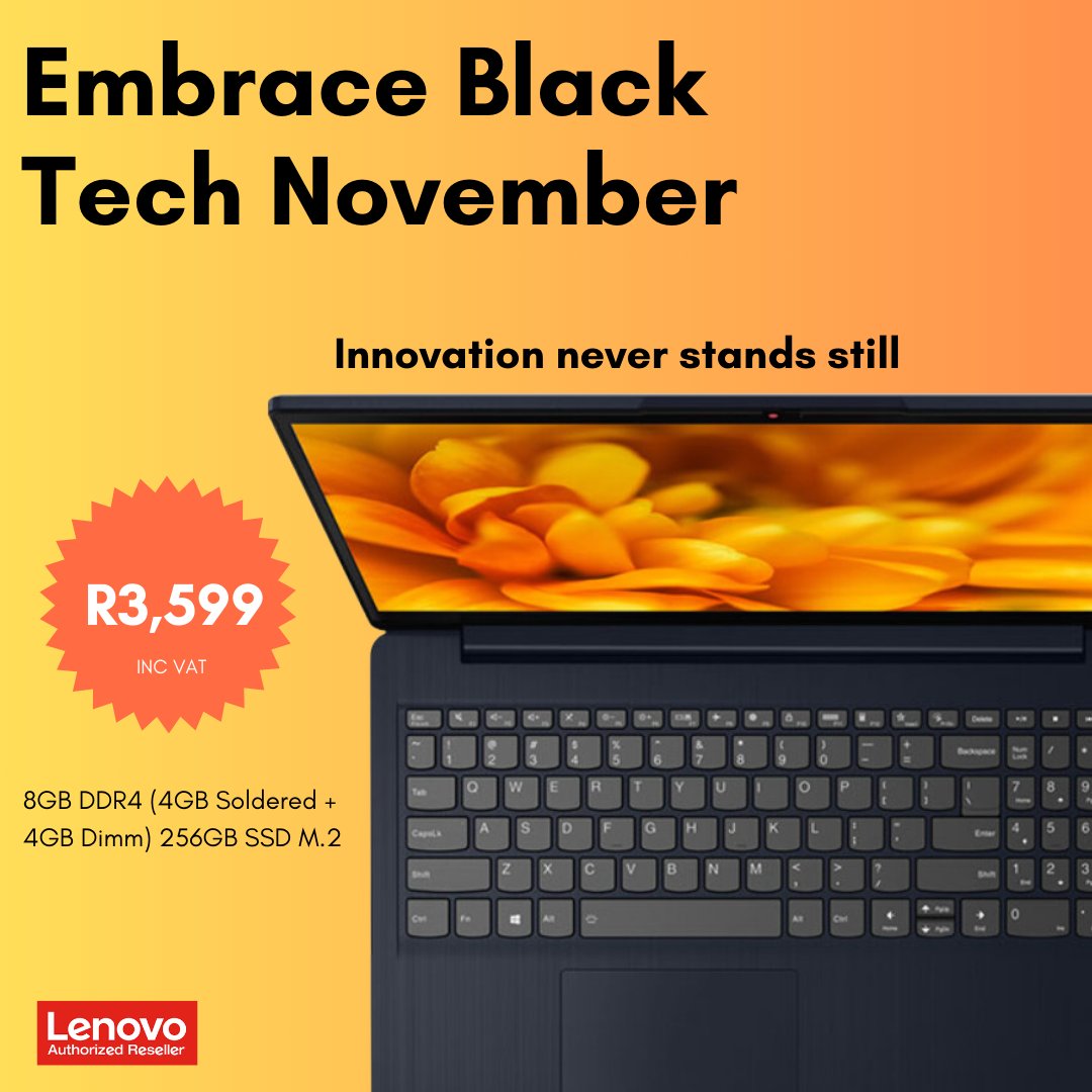 amafutech's tweet photo. Great savings on Lenovo Notebook IdeaPad 3 &amp; more.

iMac M3-Chip, Magic Keyboard with Touch ID is available as a configurable option . Offer valid while stocks last.

#AmafuTechnologies #Mac #Lenovo #BackTechNovember

sales@amafu.cloud https://t.co/ZlNF5oFGde