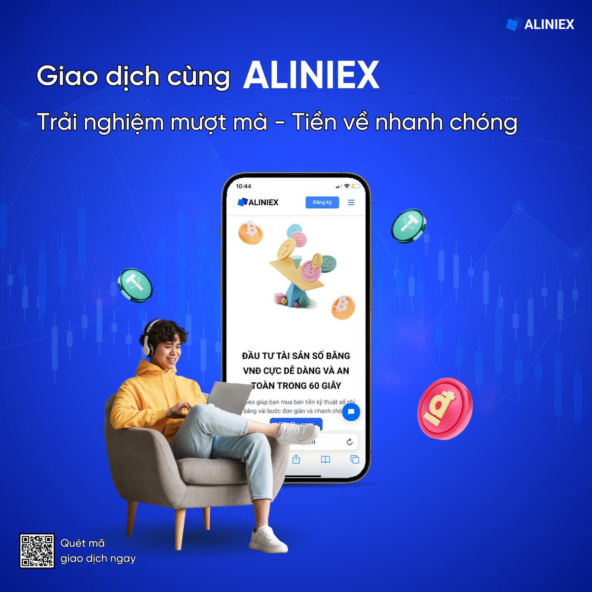 Aliniex's tweet photo. Tự tin giao dịch KHÔNG LO RỦI RO với ALINIEX
#dautu #muabancoin #tiendientu #antoan #baomat