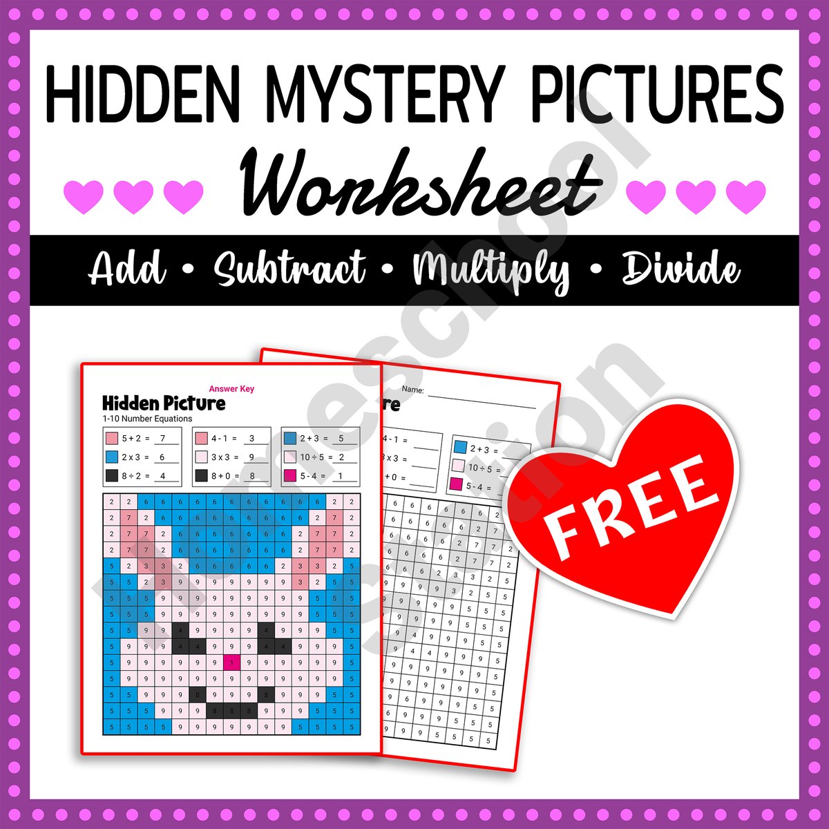 homeschool_zone's tweet image. Add, Subtract, Multiply, and Divide | Hidden Mystery Pictures Worksheet - Free
Download the set: bit.ly/46BejjH
#mathfun #colorbycode #mathworksheets #mathactivities #bunnycoloring #mathpuzzles #hiddenmath #mathisfun #educationalgames #mathforkids #mathchallenge