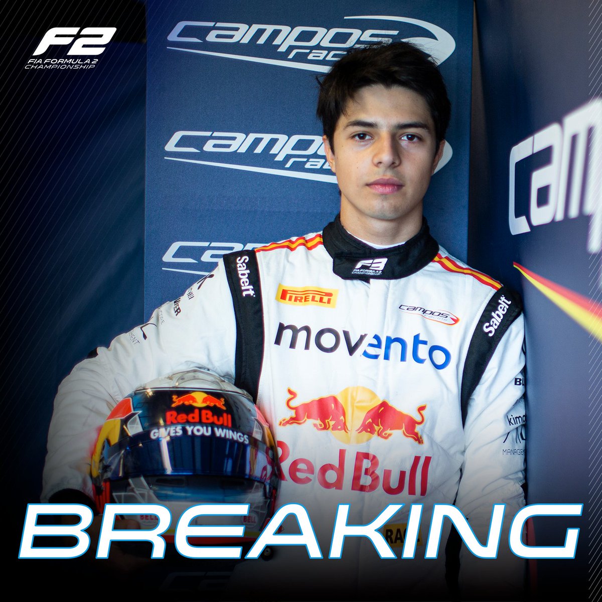 Formula2's tweet photo. Campos confirm their 2024 duo ✌️

F3 grad @JMMarti_oficial links up with fellow Red Bull junior @IGK_Zack6 for the season ahead 🔗

#F2 #RoadToF1 https://t.co/TPzDX0p6oh