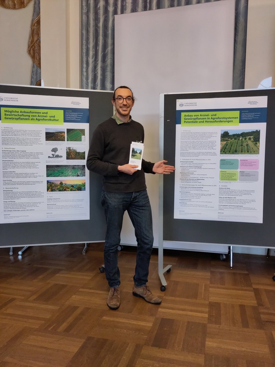 🌿 #Agroforestry Research at Univ. of Hohenheim's GFE showcased at Herbal Network BW conference! Discover the resilience and benefits of medicinal and spice plants in agroforestry systems. 🌲🌱📅 Nov 24, 2023, at Hohenheim Castle.
Learn more: netzwerk-kraeuter.de/e