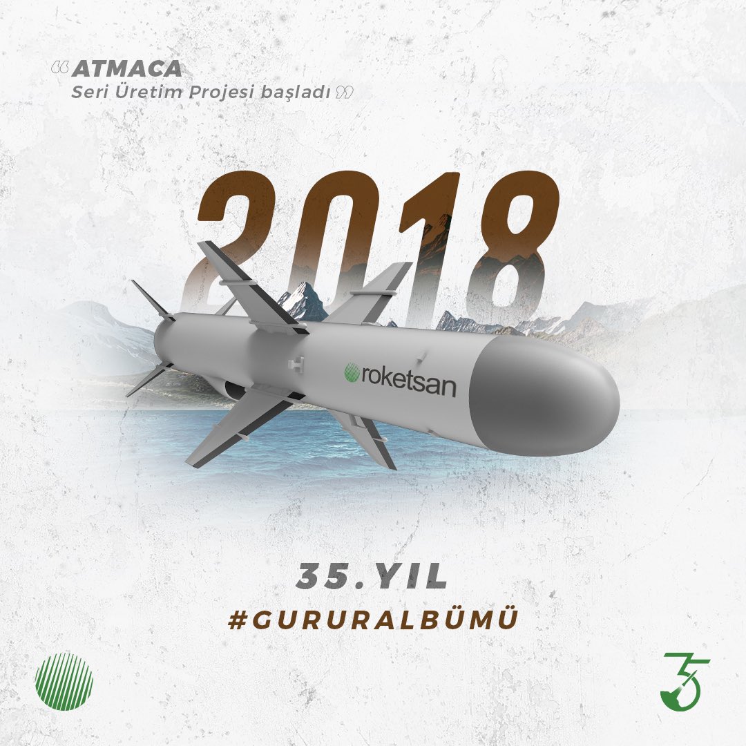 thshaber's tweet image. 🚀ROKETSAN 35.Yıl Gurur Albümü !

Mavi Vatan’ın Çelik Kılıcı #ATMACA! 🦅 

📌 ROKETSAN Milli GEMİSAVAR Füzesi ATMACA 2018 yılında seri üretime alındı.

⚡Düşük radar izi, yüksek hedef vuruş hassasiyeti, üç boyutlu görev planlama, yeniden saldırı ve görev iptal yeteneği ile dosya