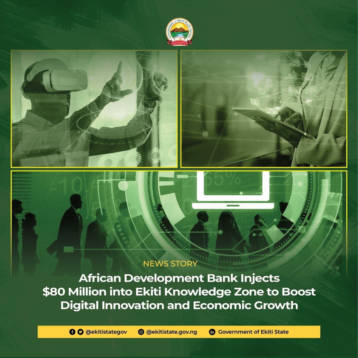BREAKING: The African Development Bank Group <a href="/AfDB_Group/">African Development Bank Group</a> has approved an $80 million to fund the Ekiti Knowledge Zone (EKZ) project.

EKZ aims to foster digital innovation &amp; entrepreneurship, create 26,000 jobs, and contribute about $14 million annually in net economic benefits.