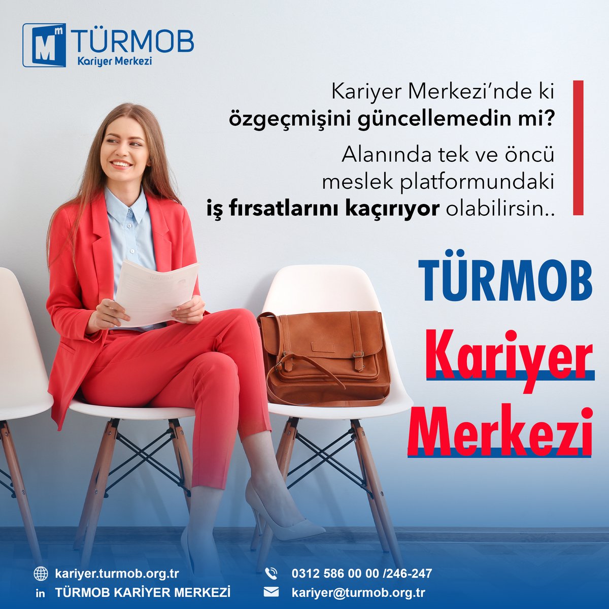 Kariyer Merkezindeki özgeçmişini güncellemedin mi? 👉 kariyer.turmob.org.tr #türmob