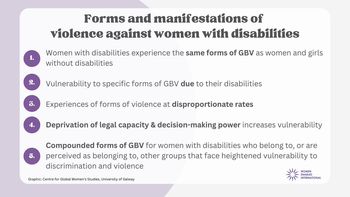 “Women & girls with disabilities are up to 3x more likely to experience violence” - @WomenEnabled

Centring those who are most vulnerable & ensuring the accessibility of all services is essential in the fight against GBV

#16Days
@16DaysCampaign @CWGL_Rutgers @16DaysZA @UN_women