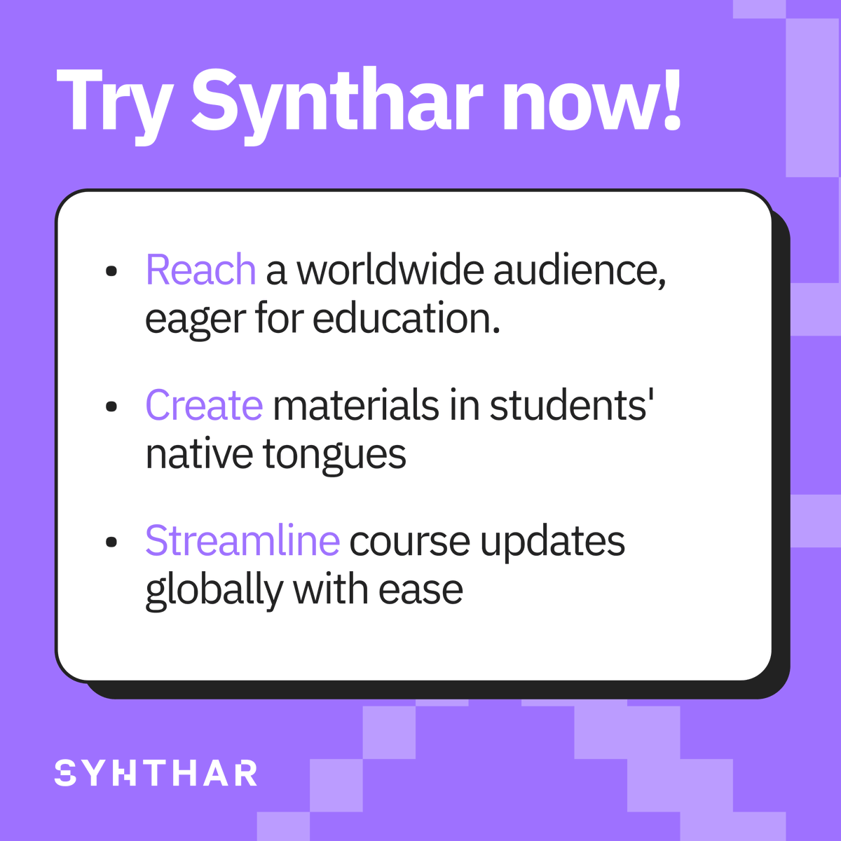 synthar_ai's tweet photo. 7/7 Try it now! https://t.co/z345NqqwSH