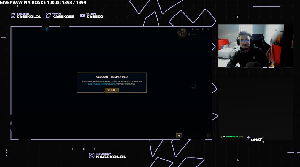 KasekoEB's tweet photo. Moje konto jest przeklete. Chwile po nierfortunnym 16godzinnym losestreaku (-144lp) zostaje ukarany banicja. 

Riot wiedzial, ze zaraz czeka na mnie goracy jackpot. https://t.co/6hobIc3CRA