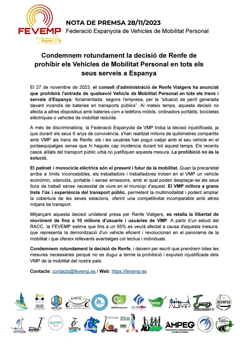 🇪🇦 FEVEMP - Federación Española de VMP tweet media