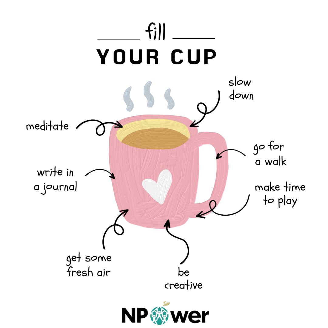 npowersa's tweet image. You can’t pour from an empty cup. Do you intentionally fill up your cup?
Here are some ways for you to take some time today for yourself, may it be having a cup of coffee, taking a 5- walk or just listening to music. 
#selfcareisntselfish
#youcannotpourfromanemptycup
#fillyourcup