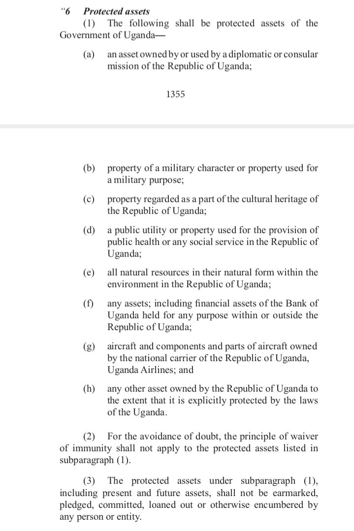 Legal alert: Gov't of #Uganda has proposed to amend the Public Finance Management Act, 2015 to provide for national asset protection.

Sovereign lenders and entities litigating or arbitrating against Uganda are advised to take note.

#SovereignDebt #PublicFinance #ProjectFinance