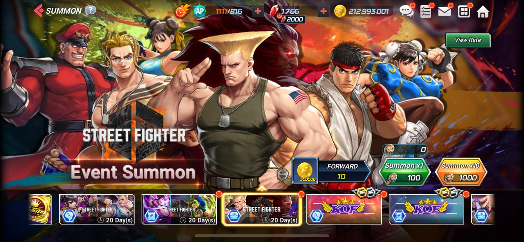 Street Fighter is Collaborating With King of Fighters Mobile Game