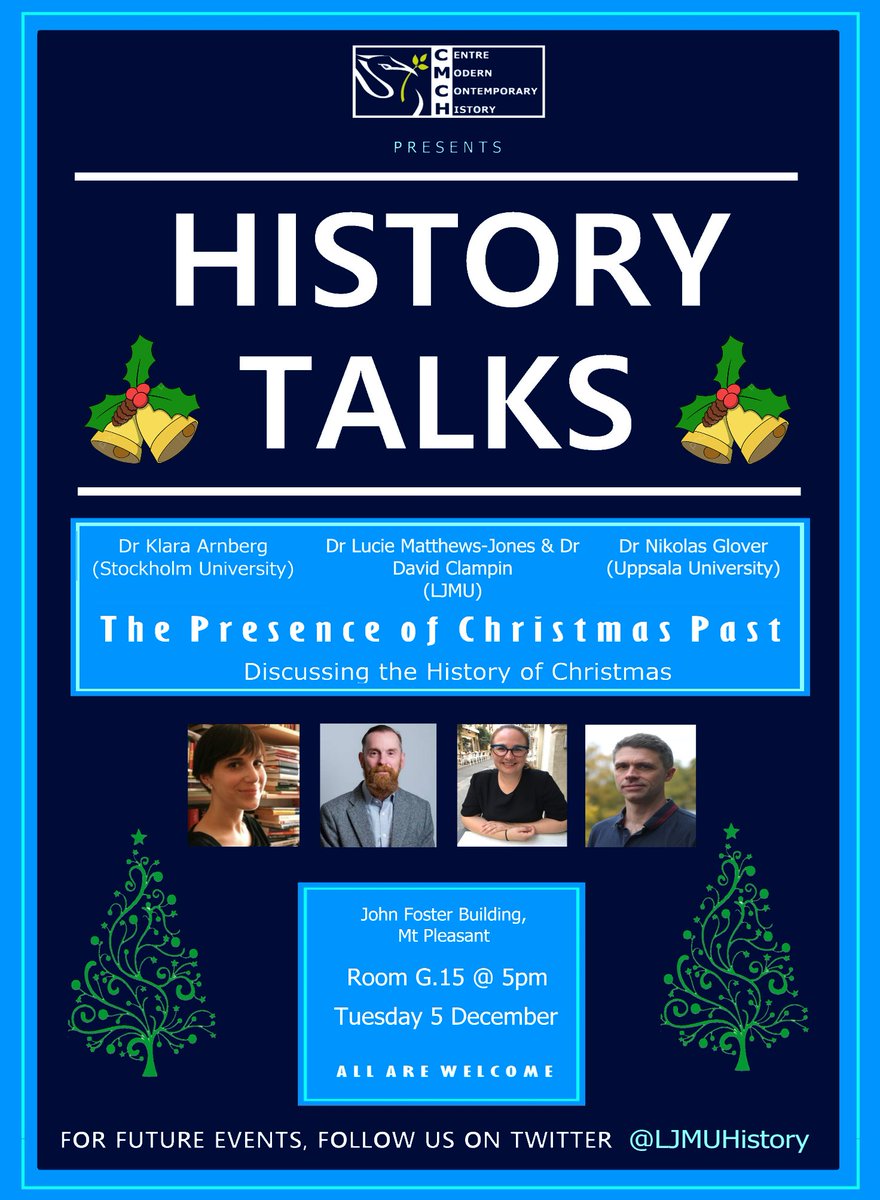 📢The <a href="/LJMUhistory/">LJMU History</a> Xmas seminar is nigh! 

Join us on:

Tuesday 5 December @ 5pm
John Foster Building, 98 Mt Pleasant, Liverpool
Room G.15

To hear our panel discuss the history of Xmas
<a href="/JMUEnglish/">LJMU English</a> <a href="/LJMU/">Liverpool John Moores University</a> <a href="/LJMUIR5/">LJMU International Relations and Politics</a> 
#History #Liverpool #Christmas2023 #seminar #talk