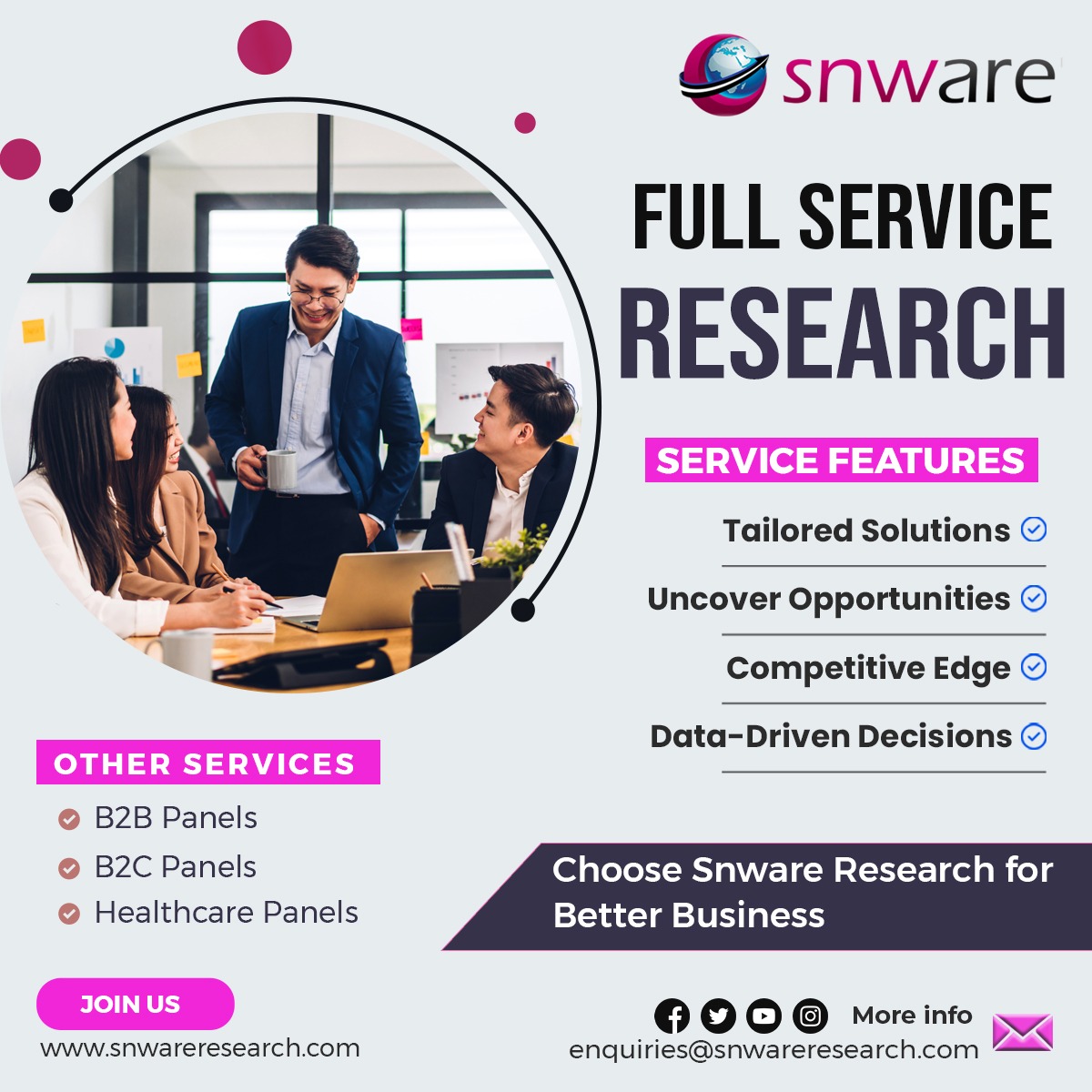 SnwareResearch's tweet photo. Beyond data, we're decoding your market's story! 🚀 Uncover trends, understand your audience, and shape a winning strategy with our full-service market research. Ready to elevate your game? Let's dive in! 🔍#MarketInsights #fullserviceresearch #marketresearch #UttarakhandTunnel https://t.co/CC5xeIEgMF