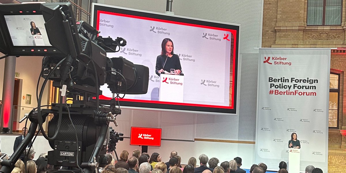 What helps to build bridges is #trust and #honesty, emphasized @ABaerbock at this year's Berlin Foreign Policy Forum of @KoerberIP Reading for the day “The Berlin Pulse 2023”: koerber-stiftung.de/site/assets/fi… #ForeignPolicy