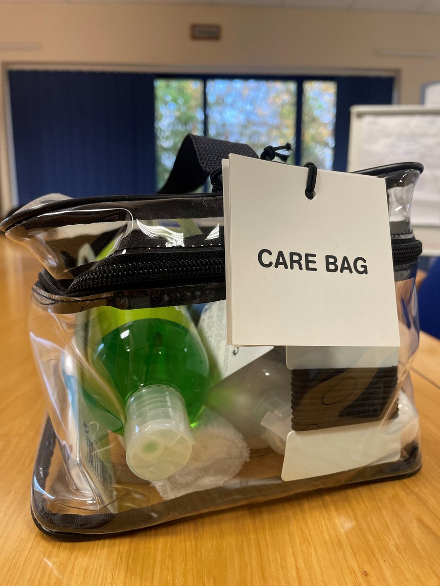 Fleeing from domestic abuse can mean you leave your home without any of your belongings. Our care bags are filled with essentials like shower gel & hair ties to help people through this. #FearFreeCharity #Wiltshire #Devon