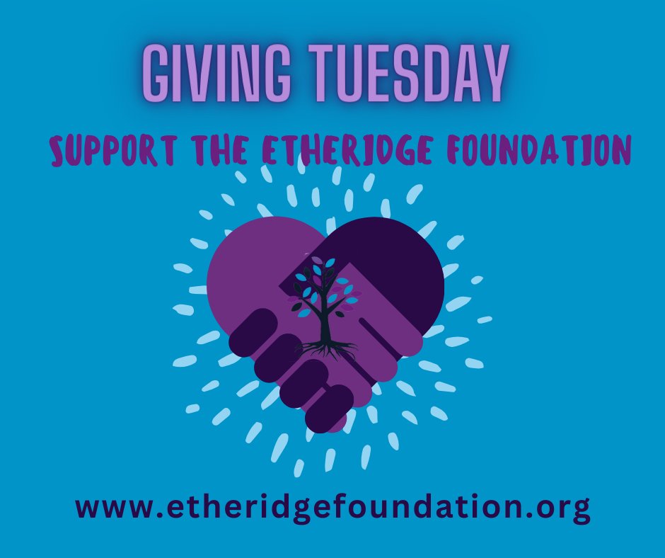 This Giving Tuesday @metheridge and all of us at the EF are grateful for every single one of our amazing allies. Will you join with us today in support? You can donate through social media (FB & IG) or via our website: etheridgefoundation.org/support Now let's keep changing the world!💜