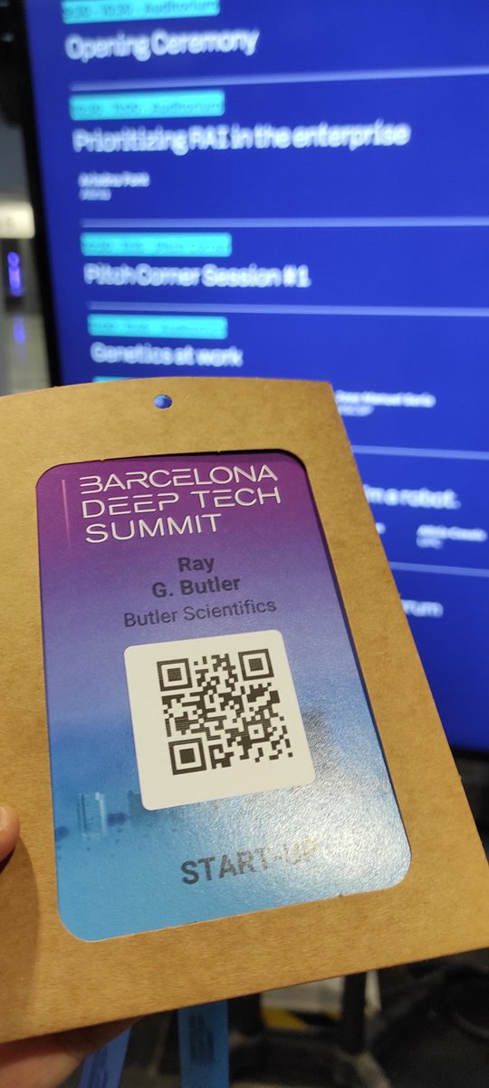RayGButler's tweet image. Comienza el espectáculo. Hoy desde el #BarcelonaDeepTechSummit. Buscando inspiración, ideas, conexión de neuronas. Porque la exploración de datos del futuro de @butlersci está en marcha hoy... @bcn_ajuntament @barcelonactiva @UniBarcelona