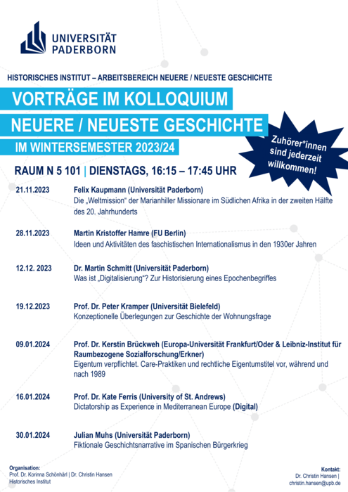 On my way to Paderborn to present and discuss my recent research on fascist internationalism in the colloquium on modern history at the <a href="/unipb/">Universität Paderborn</a> -  exciting! 

Danke für die Einladung <a href="/christin_ha/">Christin Hansen</a>

kw.uni-paderborn.de/historisches-i…