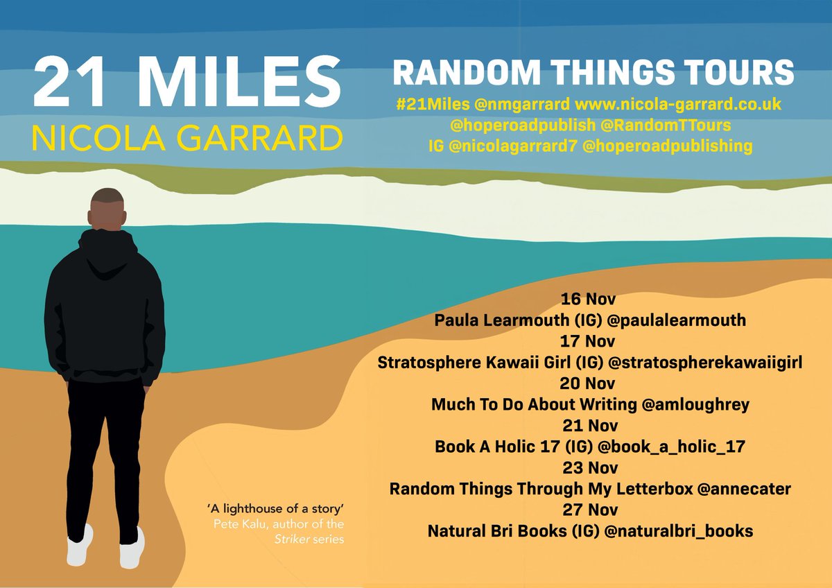 RandomTTours's tweet image. MASSIVE THANKS #RandomThingsTours bloggers for supporting #21Miles @nmgarrard @hoperoadpublish 

Please share reviews on Amazon/Goodreads

@amloughrey 
@annecater