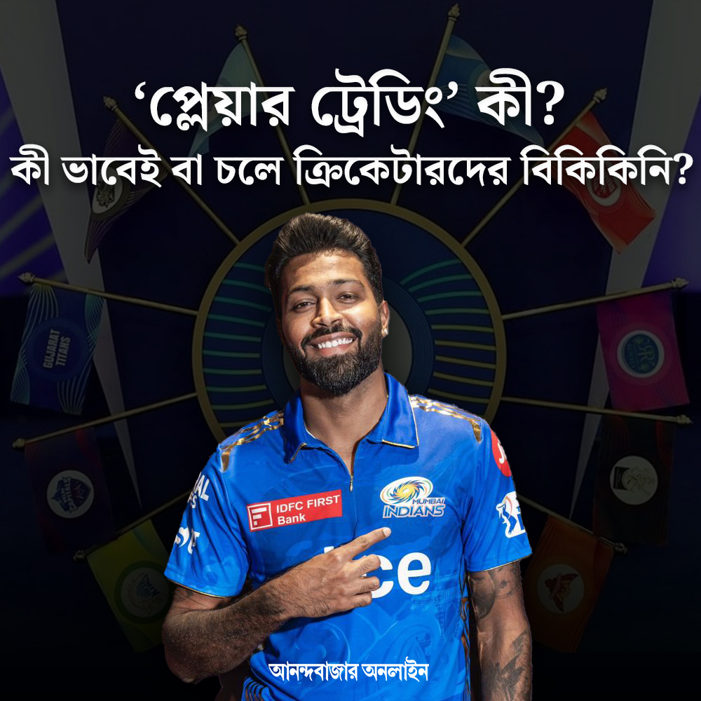 MyAnandaBazar's tweet photo. কোন নিয়মে গুজরাত ছেড়ে হার্দিক গেলেন মুম্বইয়ে!
#IPL #IPLAuction #PlayerTrading #cricketer #hardikpandya #cricketnews #NewsAlert
https://t.co/w835cMHq36 https://t.co/BAljqw9PUr