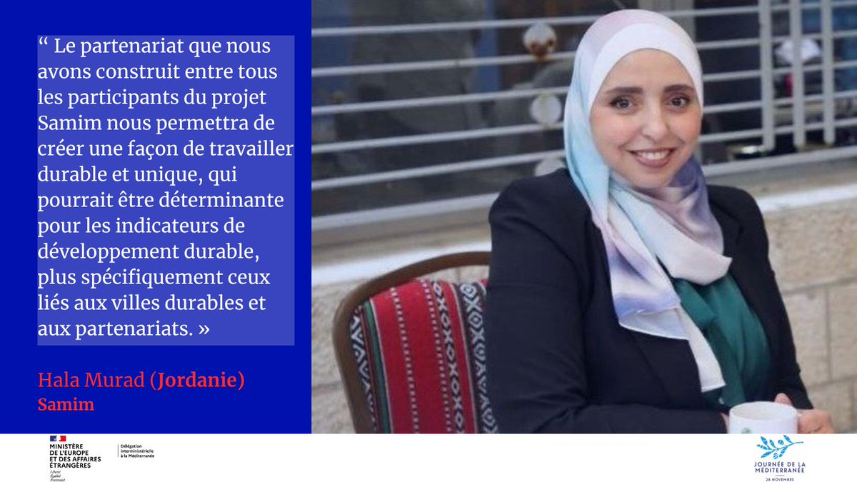 Ce 28 novembre marque la Journée internationale de la Méditerranée 

#MediterraneanDay

Focus sur la jeunesse qui contribue à construire des solutions durables 🍀 et solidaires 🤝en Méditerranée.

Portraits de 3 jeunes talents issus des programmes Samim et <a href="/Aca_Talents_Med/">Académie des Talents Méditerranéens</a>