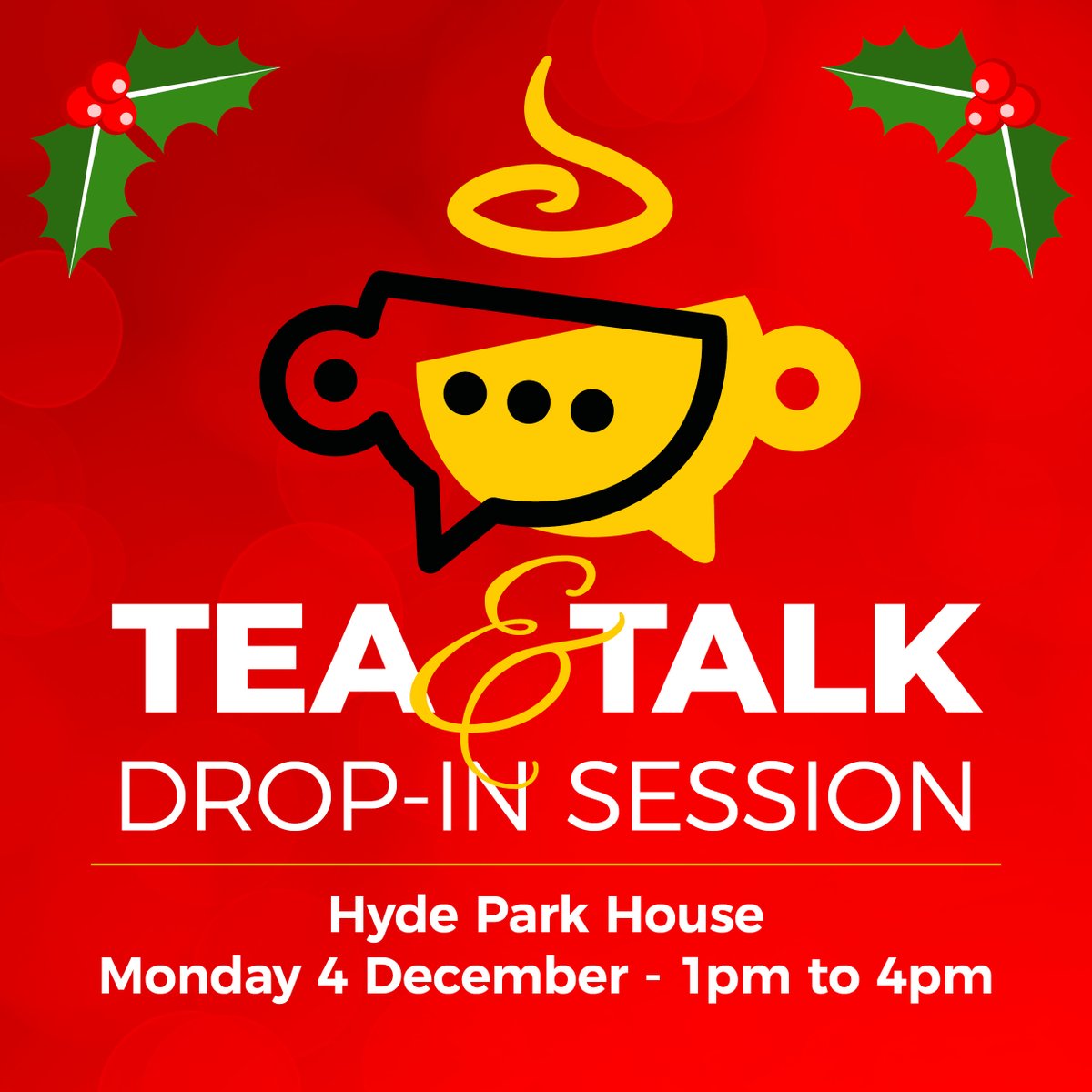 OnCourseSW's tweet photo. We are holding a Festive Tea and Talk drop in session at our Hyde Park House office on Mutley on Mon 4th Dec 1– 4pm.

Pop in for tea or coffee and mince pie &amp; we can see how we can make a difference together🎄☕

#YourFutureStartsHere #FestiveTeaAndTalk #DropInSession #MincePies https://t.co/9pn6ILuQNK