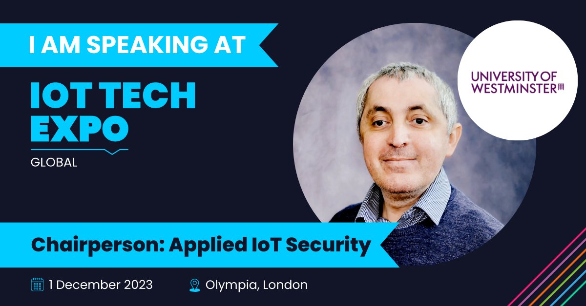 I am delighted to share that I am participating in the <a href="/iottechexpo/">IoT Tech Expo</a>  this Friday, chairing the Applied IoT Security track. I look forward to insightful discussions and presentations. Please reach out to me on the day for a chat!  #iottechexpo 
iottechexpo.com/global/track/d…