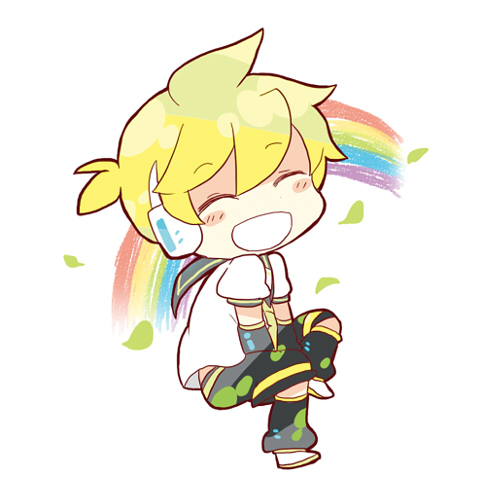 鏡音レン 「【#犬飼さんの毎日ミニキャラ】04. 十年分のありがとう/狐夢想(ムスカP)鏡音」|犬飼＠4/1ありがとうございました！🌟NEOKET4【B50】のイラスト