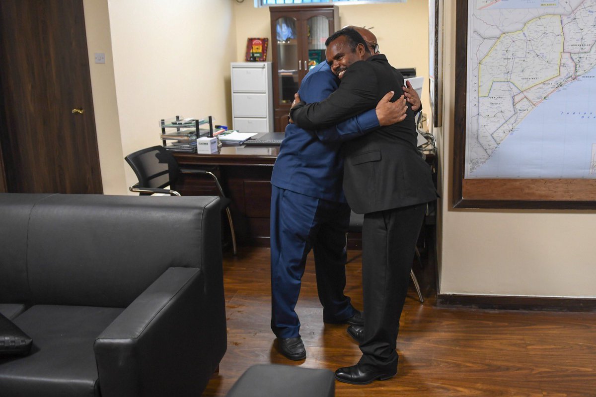 mukmohware2121's tweet photo. Always a pleasure to engage in conversation with Ambassador @souefmo_elamine His unwavering Pan-African commitment is truly inspirational. We exchanged views on Somalia's security efforts to eradicate terrorists, discussing the commendable work carried out by @ATMIS_Somaliaforces https://t.co/O0OFvzrx2R
