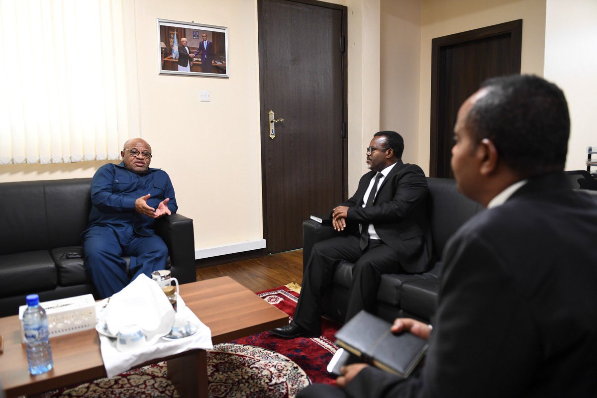 mukmohware2121's tweet photo. Always a pleasure to engage in conversation with Ambassador @souefmo_elamine His unwavering Pan-African commitment is truly inspirational. We exchanged views on Somalia's security efforts to eradicate terrorists, discussing the commendable work carried out by @ATMIS_Somaliaforces https://t.co/O0OFvzrx2R