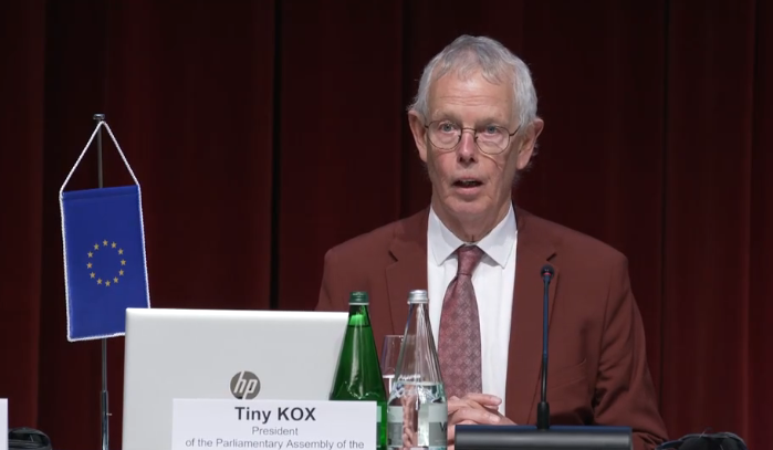 PACE_News's tweet image. "Mr President, we need peace and justice and we need it now..."

@PACE_President Tiny Kox is opening the PACE Standing Committee meeting in #Vaduz.

Watch LIVE here now:
stream.filmfabrik.tv/?lang=en

More details:
pace.coe.int/en/pages/sessi…