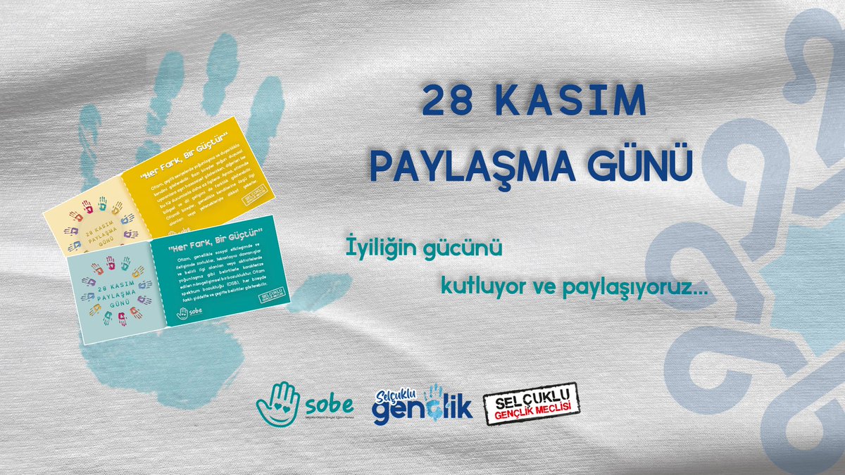 Biz de paylaşıma destek ve dahil oluyoruz.
Hazırladığımız hediye kartlarını, Selçuklu Gençlik Mobil uygulamasından puanlarınızla aldığınız her bir kart ile SOBE'de Eğitim Gören kardeşlerimizin eğitimlerine destek olabilirsiniz.
#İyilikPaylaştıkçaÇoğalır #sobeotizm #PaylaşmaGünü