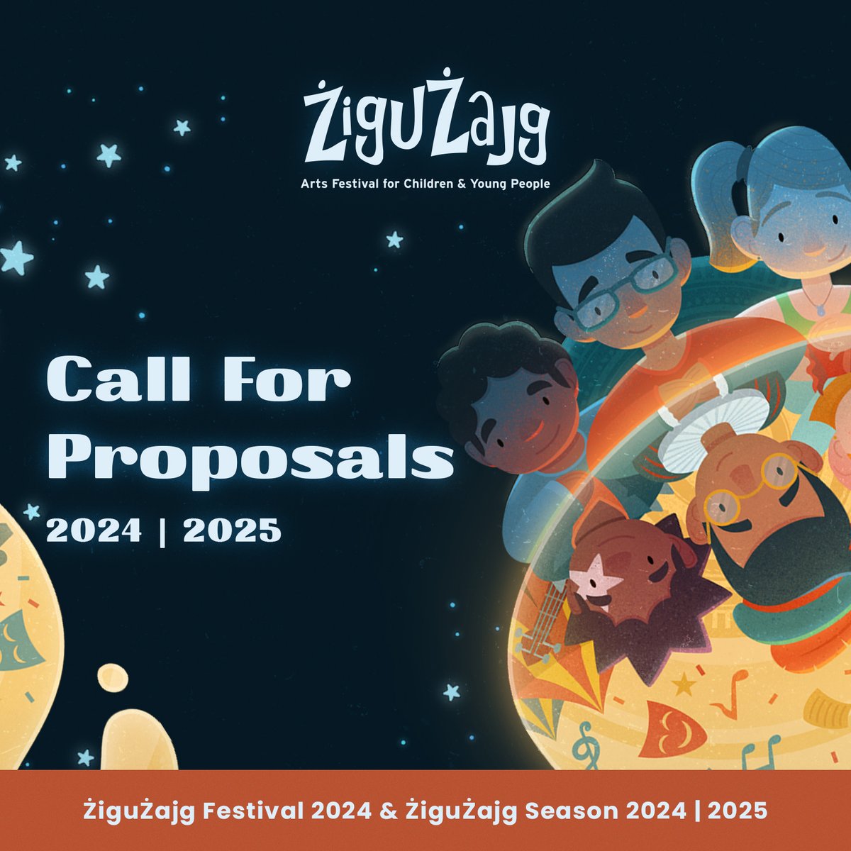 🚨 CALL FOR #PROPOSALS 🚨
ŻiguŻajg is looking for projects, in any creative form, that have a great potential to engage children and young audiences (ages 0 to 16)💜

📄 APPLICATION: ziguzajg.org/call-for-propo…
❌ DEADLINE: Wednesday 20th December 2023, 12pm

#opportunities