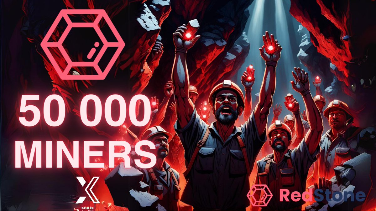 bagbekoff's tweet photo. Congratulations to all miners, there are already more than 50,000 of us♦️
In this regard, @redstone_defi has prepared a gift for us -5 lucky winners can receive 10k RSGs🪙🪙🪙 each🔥
#RedStone #RedStoneGems https://t.co/BYgLyRNr4k