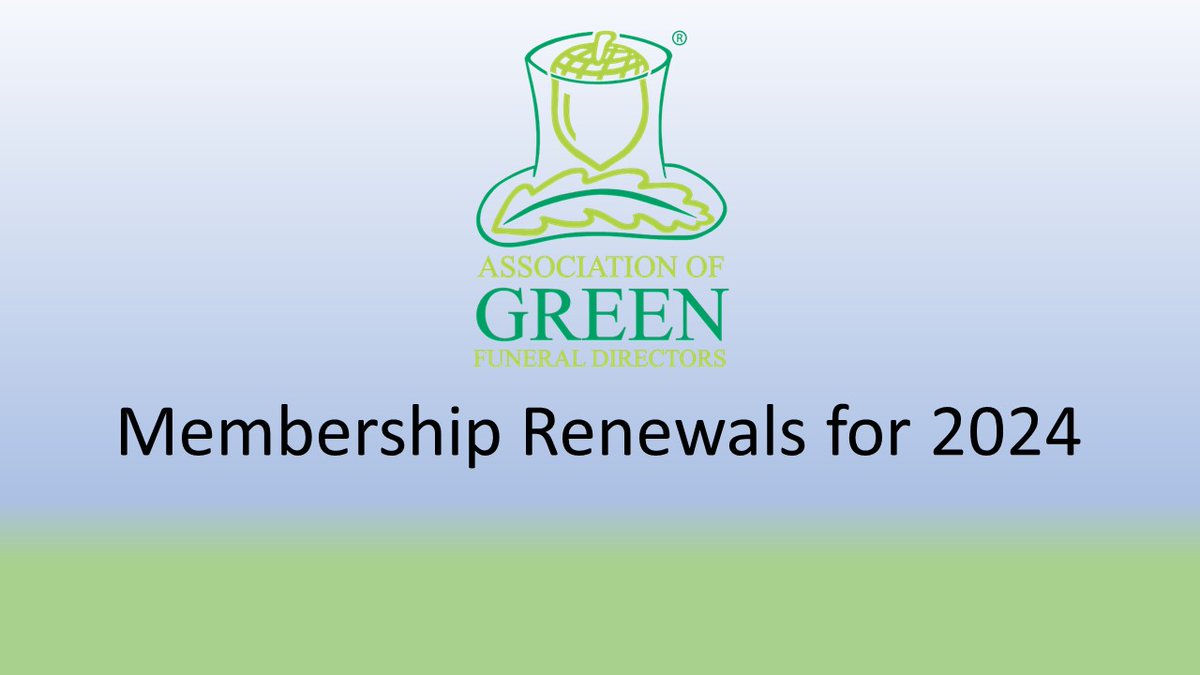 Renewals for 2024 membership have now been emailed out. Please contact us at admin@greenfd.org.uk if you have not received an email and we can update our records. Thank You #agfdfollowback #funeralservices
