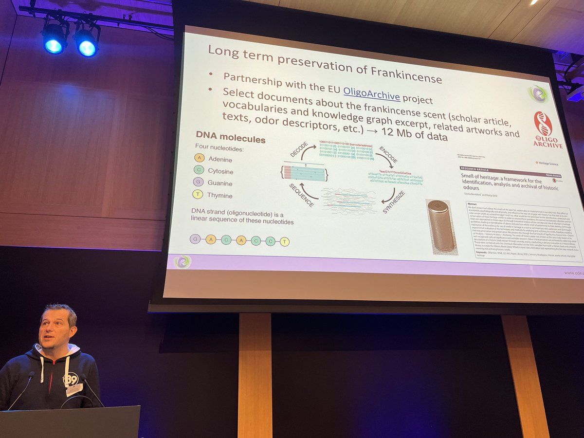 Odeuropa (@odeuropa) on Twitter photo We wouldn’t be computer scientists if we also didn’t find a way to digitally encode smells and capture them in DNA thanks to a collab with the <a href="/oligoarchive/">OligoArchive</a> #H2020 #ProjectCrossover #SmellCultureFair We wouldn’t be computer scientists if we also didn’t find a way to digitally encode smells and capture them in DNA thanks to a collab with the <a href="/oligoarchive/">OligoArchive</a> #H2020 #ProjectCrossover #SmellCultureFair