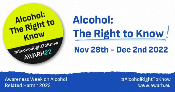 ASDMCo's tweet image. Starting today : Awareness Week on Alcohol Related Harm 2023 @AwarhEurope to draw policymakers’ attention to Europe’s devastating level of #alcohol harm.
Look for the 3 recommendations : awarh.eu
 #AlcoholRightToKnow
@EU_Brain @EUROCAREBRUSSEL